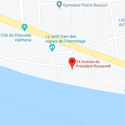 Google Map of France, Tain l'Hermitage, Avenue du Président Roosevelt, 24